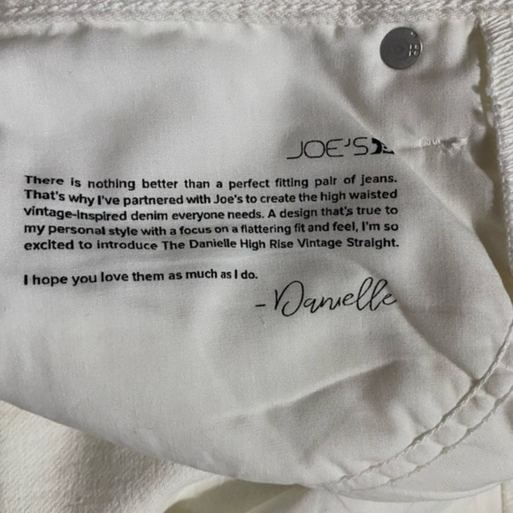 WeWoreWhat by Joe’s The Danielle Bone White High Rise Button Fly Jeans 25 - Picture 7 of 8